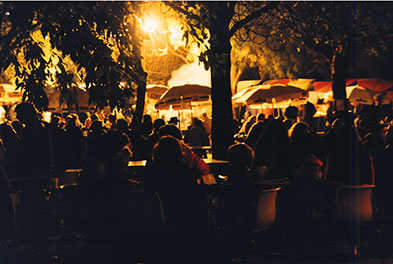 The Australian National Folk Festival at night