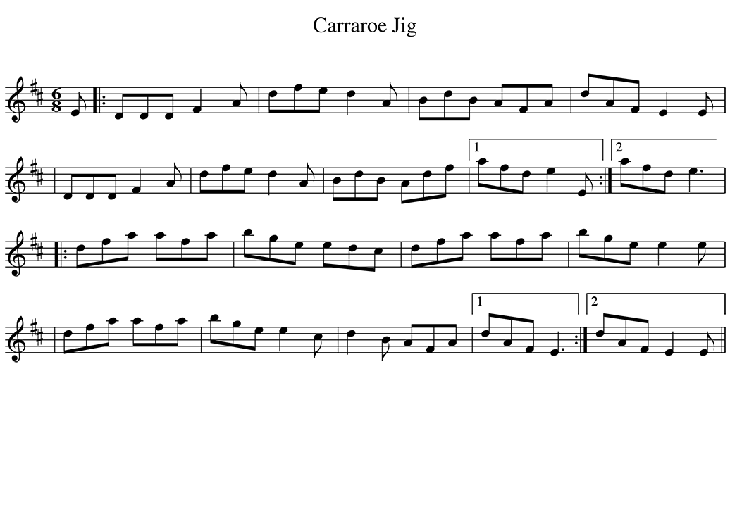 Sheet music for The Black Rogue